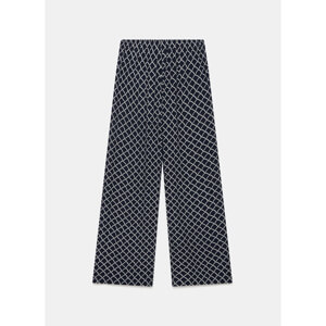 Mint Velvet Navy Print Wide Leg Trousers